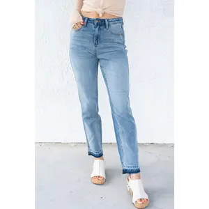 Becky By Judy Blue - Mid Rise Rigid Magic Release Hem Boyfriend Jeans *JB
