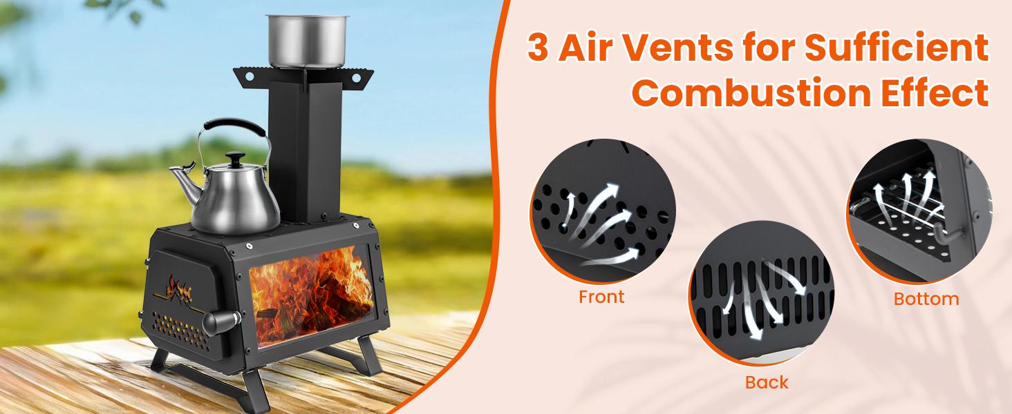 【Costway】-Outdoor Pit Table w/Lid, Waterproof Cover, Tempered Glass Wind Guard & Blue Fire Stone w/Storage Shelf  for Courtyard Balcony Garden Terrace