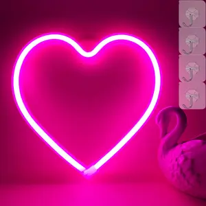 Neon Heart Light -  Heart LED Light, LED Heart Lamp for  Decor, USB Operation, Ideal for Bedroom & Living Room