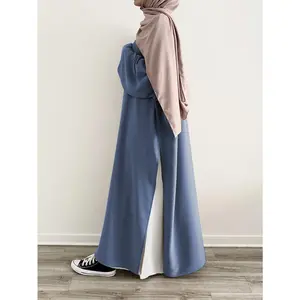 Minimal Slit Abaya for Women | Casual Modest Robe Lightweight Fabric （MA063）