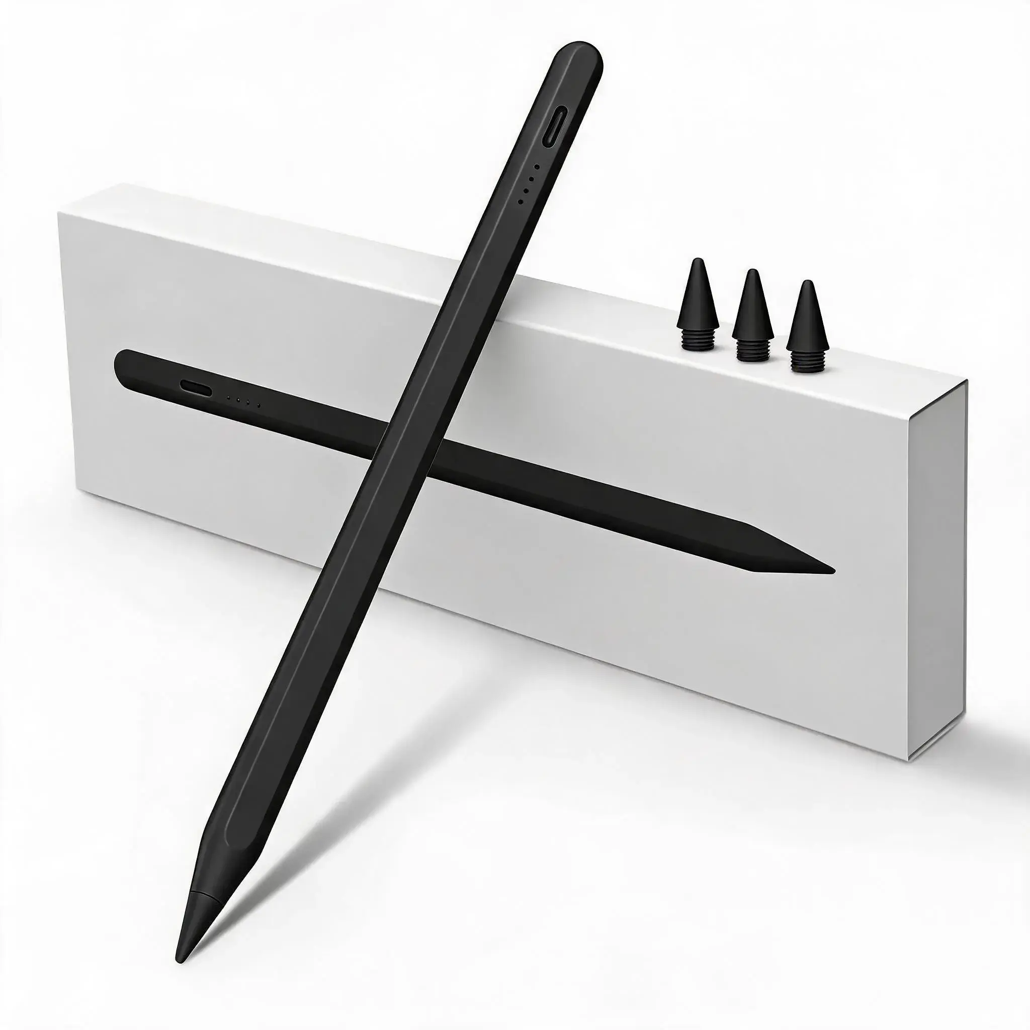 Digital iPad Stylus Pen, Tablet Accessory with Fast Charge, Palm Rejection, Tilt Sensitivity, Magnetic Active Touch Screen Writing Pencil Compatible with iPad 6/7/8/9/10, Pro 12.9-in&11-in, Air 3/4/5, Mini 5/6