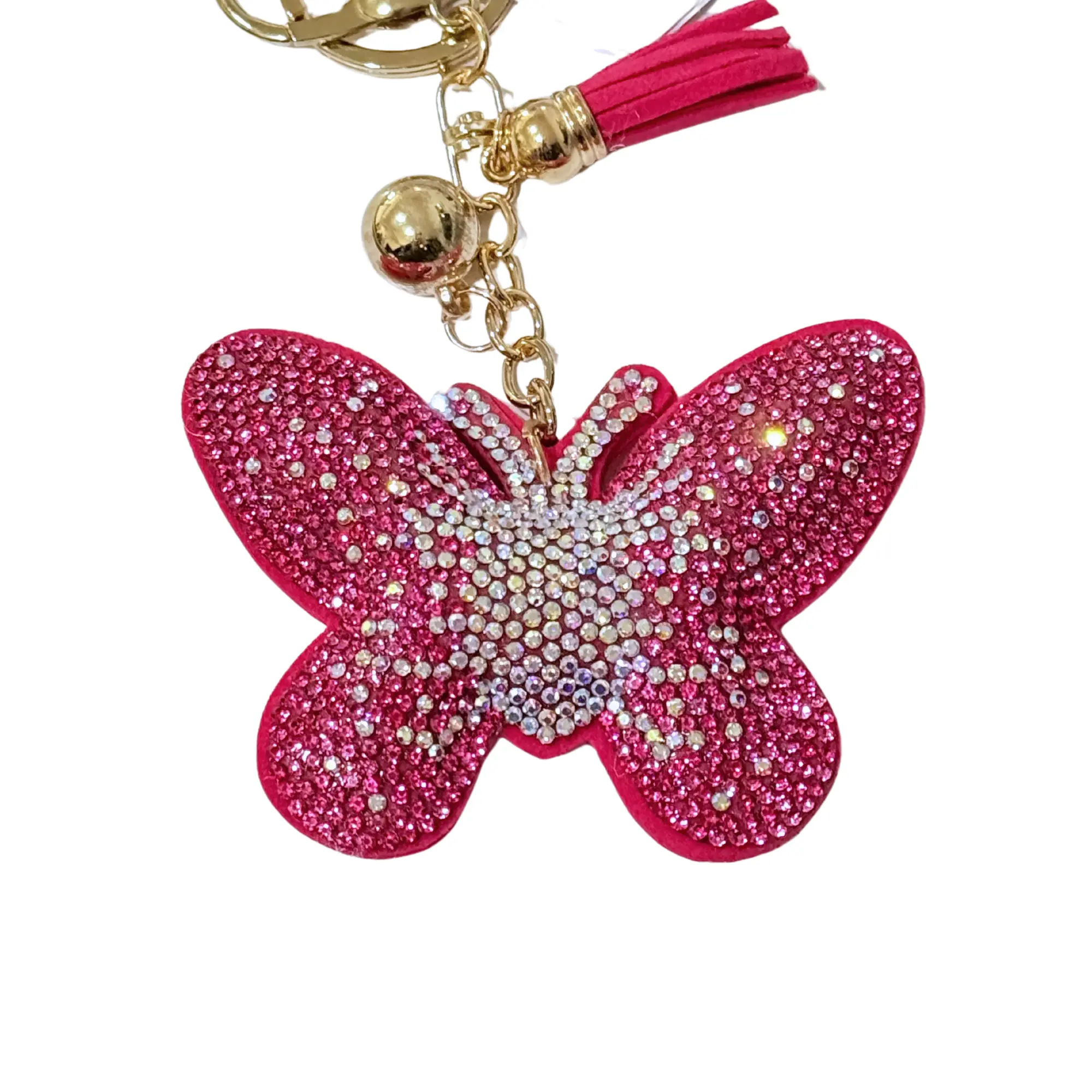 Hot Pink Butterfly, Gold Hardware