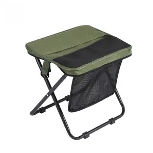 Lightweight Folding Stool Chair, Portable Outdoor Camping Seat with Storage Mesh Bag, Hand Carry Travel Chair for Fishing, Picnic, Hiking and Waiting in Line