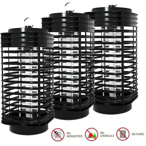 Physical Fly Trap 365nm UV Light Non-Toxic Radiation-Free, Hanging or Standing for Garden Garage Kitchen Coop, Durable Waterproof ABS Housing