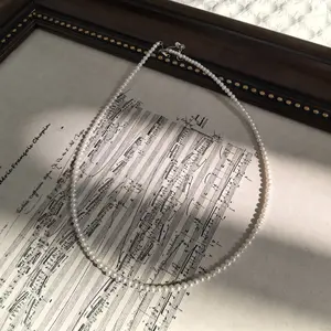 3-4mm Baby Pearl Full String Necklace Freshwater Pearl Elegant Daily Wear Jewelry for Women Classic Style