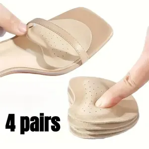 Self-adhesive Heel Front Foot Pads, 4 Pairs Non-slip Sweat-wicking Comfort Pads, Enhanced Support