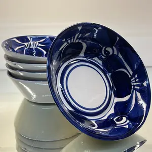 Ceramic Bowls blue/white  SET OF 5
