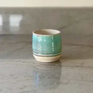 Porcelain Cup, Translucent Blue Glaze