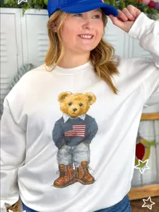 All American Teddy Bear Graphic Sweatshirt