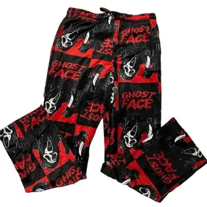 "Ghost Face Sleep Pajamas Pants, horror Pajamas, homewear pajama, horror pants, halloween bottom, Frees Ship "