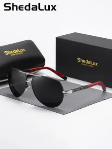 Shedalux Unisex High-End Full Frame Sunglasses, Outdoor Hiking Fishing Polarized Frog Style, Uv400 Protection, All Seasons, Polarized Sports Sunglasses