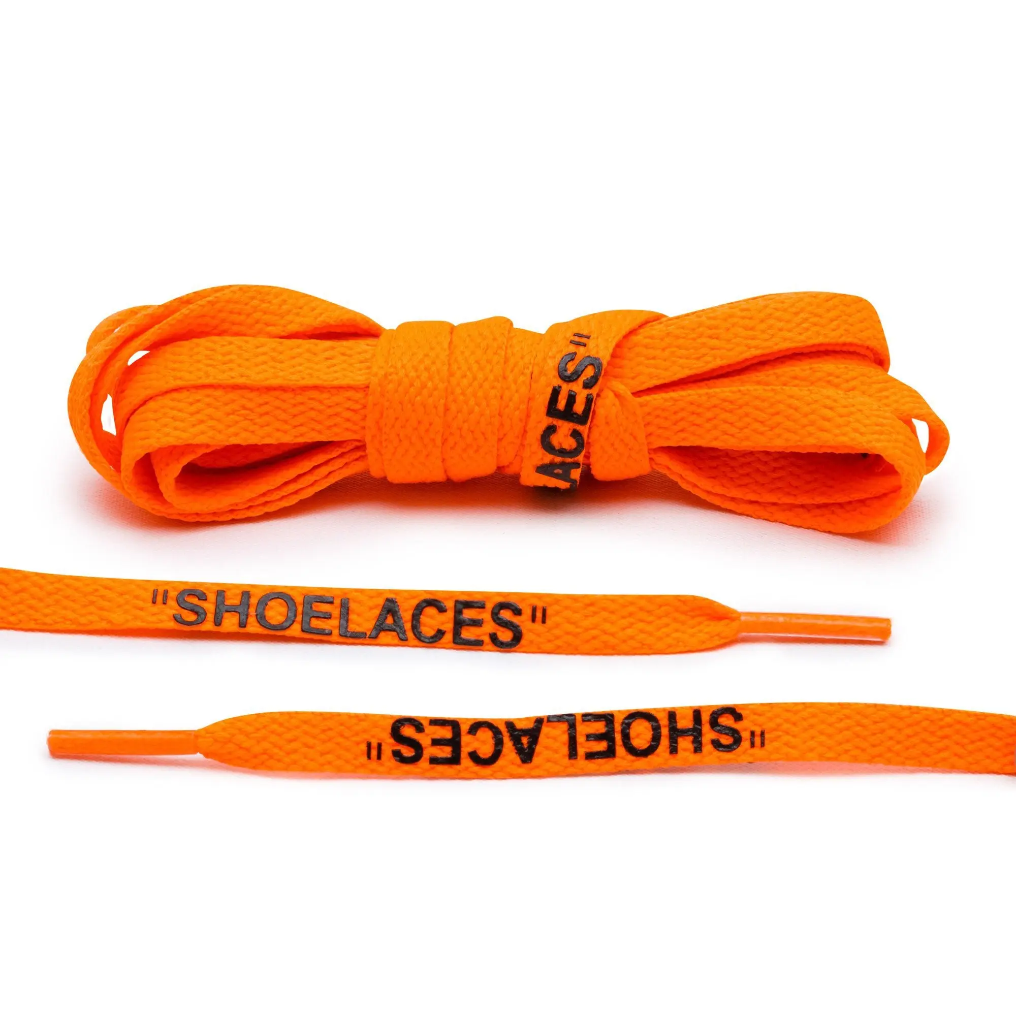 Neon Orange/Black Off-White Style "SHOELACES" Neon Orange/Black Off-White Style "SHOELACES"