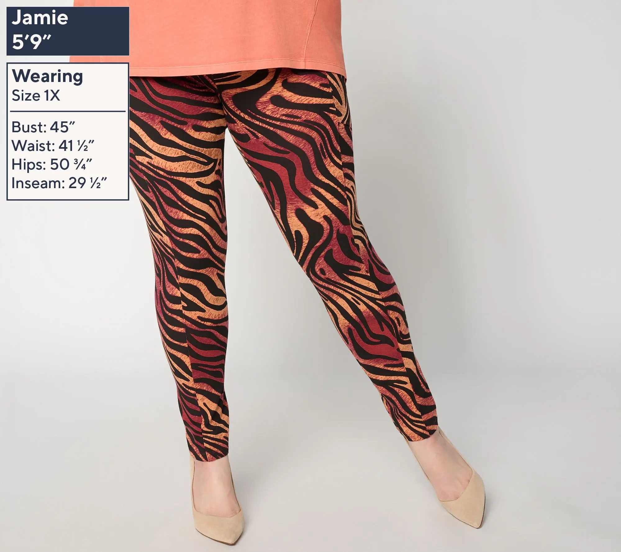 LOGO Layers by Lori Goldstein Petite Animal Print Ankle Legging