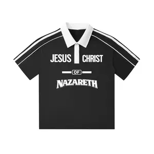JESUS CHRIST OF NAZARETH - SACRED (Contrast Collar Short-Sleeve Polo Shirt)