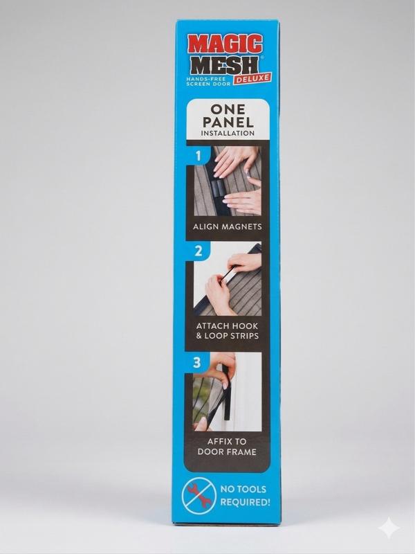 Magic Mesh Hands-Free Screen Door Deluxe - Heavy-Duty Mesh with Powerful Magnets for Pet & Kid Friendly Instant Setup Universal Fit for Single Sliding Doors & RVs