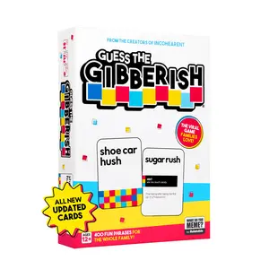 Guess The Gibberish Family Card Game - 400 Cards Timer Instructions Ages 12+ Game Night Fun All New Updated Cards