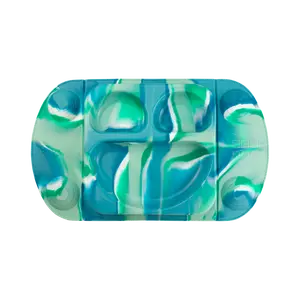 Baby' tableware | EasyMat Mini Portable Silicone Suction Plate | Perfect Placemat for High Chair Feeding | Microwave & Dishwasher & Oven Safe (Ocean)