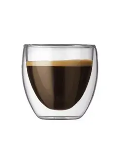 Bodum Double Wall Espresso Glass, Set of 2, 2.5 oz