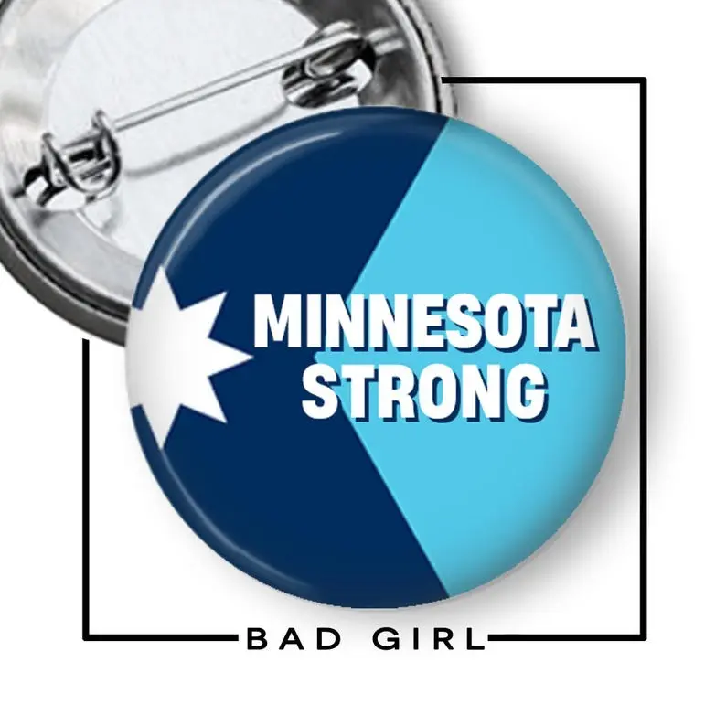 [Sale Up To 30%] Minnesota Strong Pinback Button Anti-Ice Protester Button or Magnet