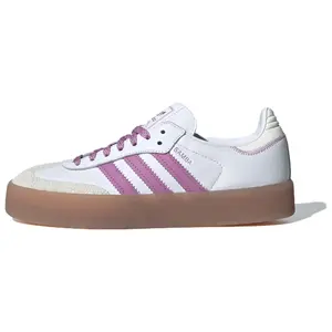 Adidas Sambae 'White Prlvd Purple' Women's Shoes with Clean White Upper & Bold Purple Accents for Everyday Wear