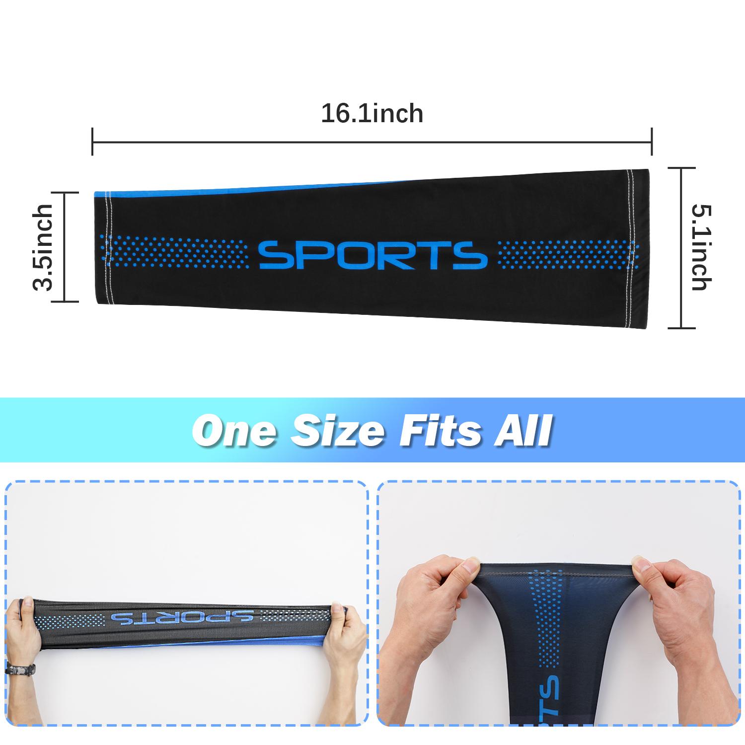 4Pairs Cooling Arm Sleeves  Summer UV Sun Protection Outdoor Sport Arm Cover Men Women