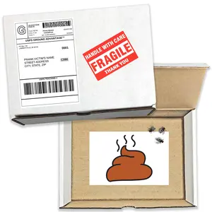 Funny Number Two with Flies Surprise Prank Mail Gag Gets Sent Directly to Your Recipient, 100% Anonymously!