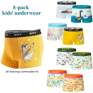 TPHON Kids Underwear Boys 2-12T Toddler Boy Clothes Soft Dinosaur Cartoon Briefs 8 Pack child