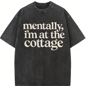 Comfort Colors Mentally I'm At the Cottage, Bookish Hockey Romance Boxy Crop Top, Heated Rivalry Reader Tee, BookTok Aesthetic Shirt, Cozy Romance Reader Gift