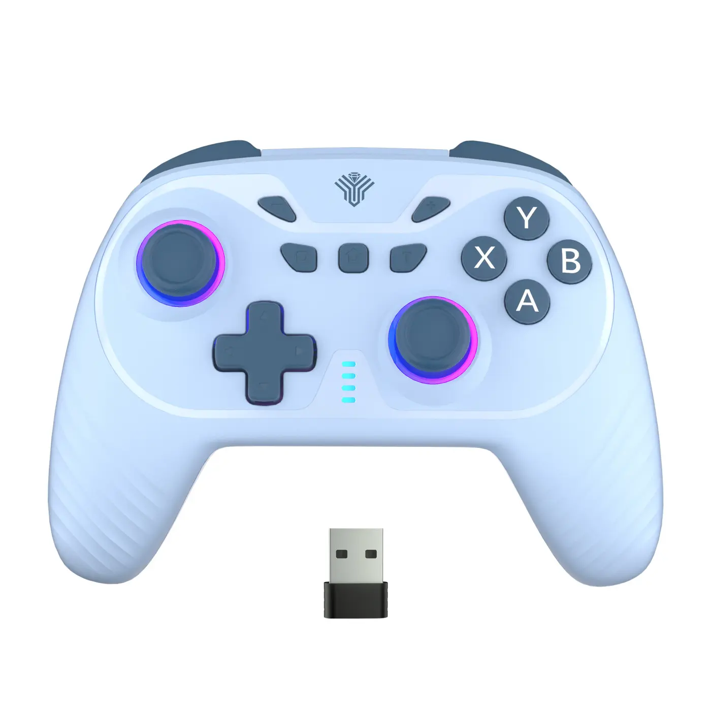 YUYIU Wind Chaser 2 Wireless Gaming Controller for Switch, PC, Steam & Android, Hall Effect Anti-Drift Joysticks, 1000Hz Polling Rate, Linear Triggers, 6-Axis Gyro, Dual Vibration, Macro Back Buttons, Replaceable D-Pad, RGB Lighting, 1000mAh Battery