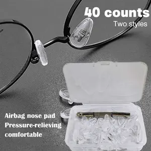 20 Counts Eyeglass Nose Pads, Universal push-in design fits most glasses