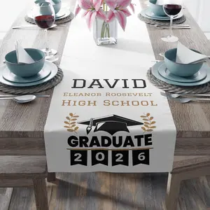 Personalized Graduation Table Runner, Class of 2026, Custom Name Graduation Party Decoration