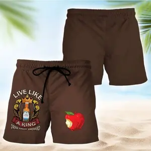 Angry Orchard Brown Basic Swim Trunks – Apple Cider Lover Summer Beach Shorts, Lightweight Quick Dry Swimwear for Men, Casual Pool Party Beachwear Vacation Outfit