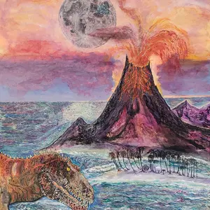 Volcano 3.  T-REX 3D acrylic Hand Painted.