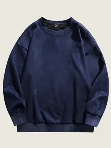 Men's Comfortable Breathable Crew Neck Sweatshirt, Moisture-Wicking Soft Warm Pullover for Cold Weather Activities Daily Wear