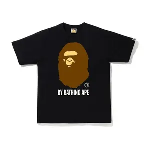 BAPE By Bathing Ape Tee Black - Menswear Fitted Short Sleeve Crew Neck Tshirt for Summer Casual Wear