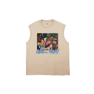 Men's vintage washed pure cotton vest