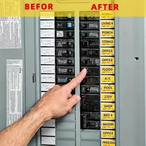 129pcs Electrical Box Panel Labels Circuit Breaker CatLog Labels Box Stickers