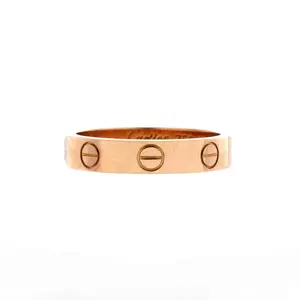 Pre-owned Cartier Love Wedding Band Ring 18K Rose Gold by Rebag