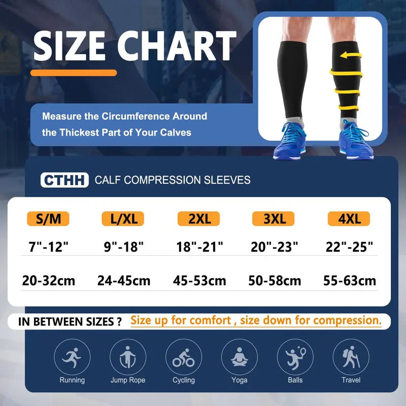Product Introduction of Tinylemon 3 Pairs Calf Compression Sleeves 20-25mmHg for Women Men Leg Support Running Shin Splints Relief Knee Saver Wellknee Plaster Black Healthcare Tool Patellaband 18