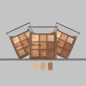 9 Color Eyeshadow Palette, Long Lasting Highly Pigmented Shimmer & Matte Shades Palette, Colorful Eye Cosmetic Products for All Styles and Occasions, Christmas Gift, Eye Makeup Products, Glitter Shimmer Eyeshadow, Shimmering Eyeshadow Palette