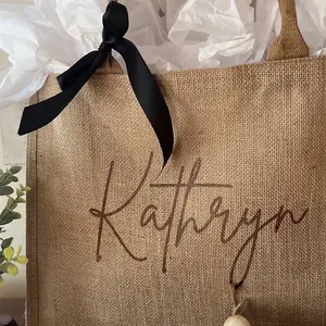Personalized Burlap Bag