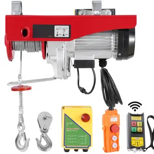 Electric Hoist Crane Winch 2200 lbs 328 ft Wireless & 14 ft Wired Remote On-Site