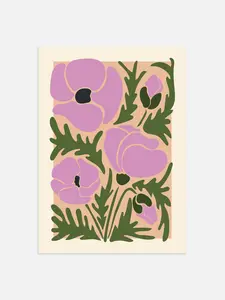 [UNFRAMED POSTER] Purple Poppies Poster