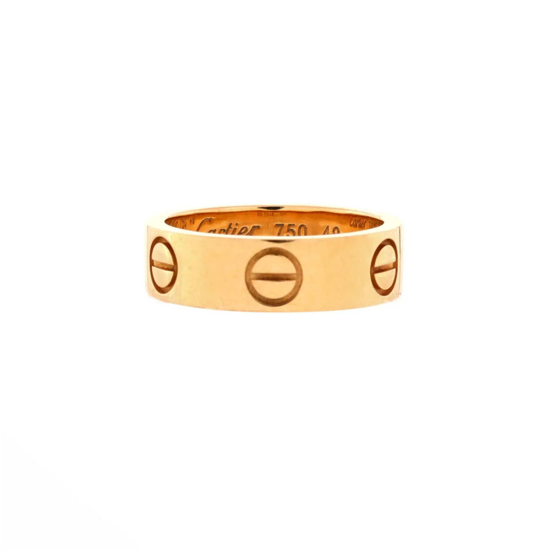 Pre-owned Cartier Love Band Ring 18K Yellow Gold by Rebag