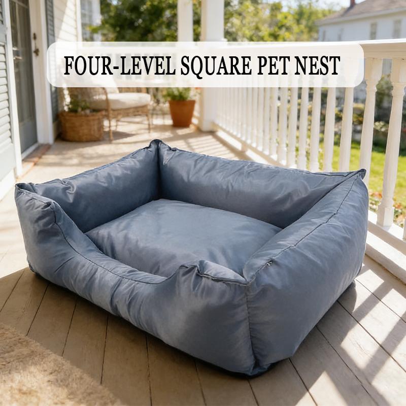 Waterproof Oxford Fabric Dog Bed, Bite-Resistant, Scratch-Resistant, Fur-Repellent, All-Season, Washable Removable Cover, Comfortable for Medium-Large Dogs, Essential Pet Care Supply