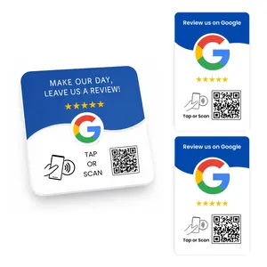 Google Review Card and Plate Bundle - 2 NFC Cards & 1 Wall Plate for 5-Star Reviews - Boost Local SEO & Brand Trust - Easy Setup for Small Businesses