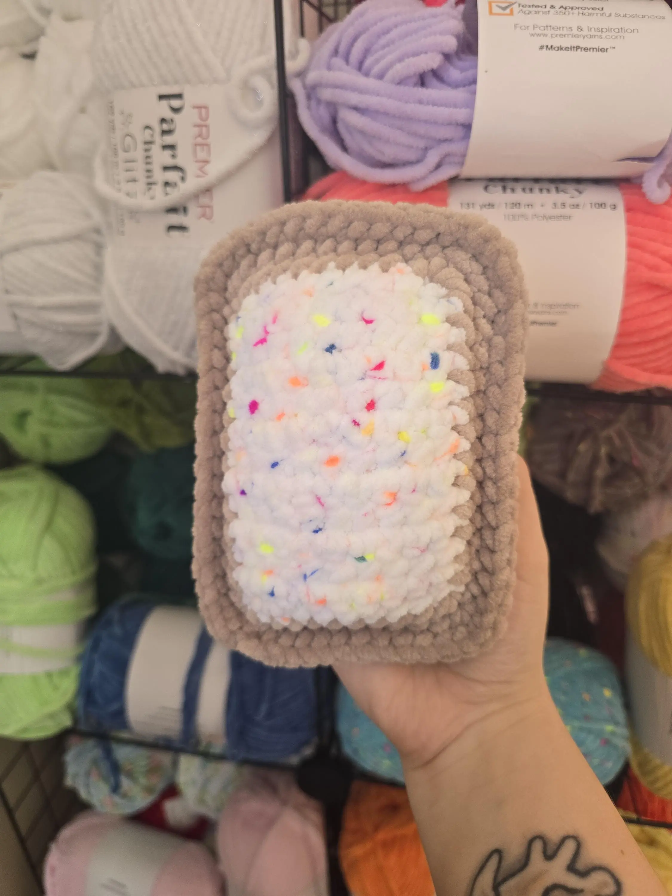 Crochet Toaster Plushie: Handmade Foodie Gift, 6.5 inch Stuffie