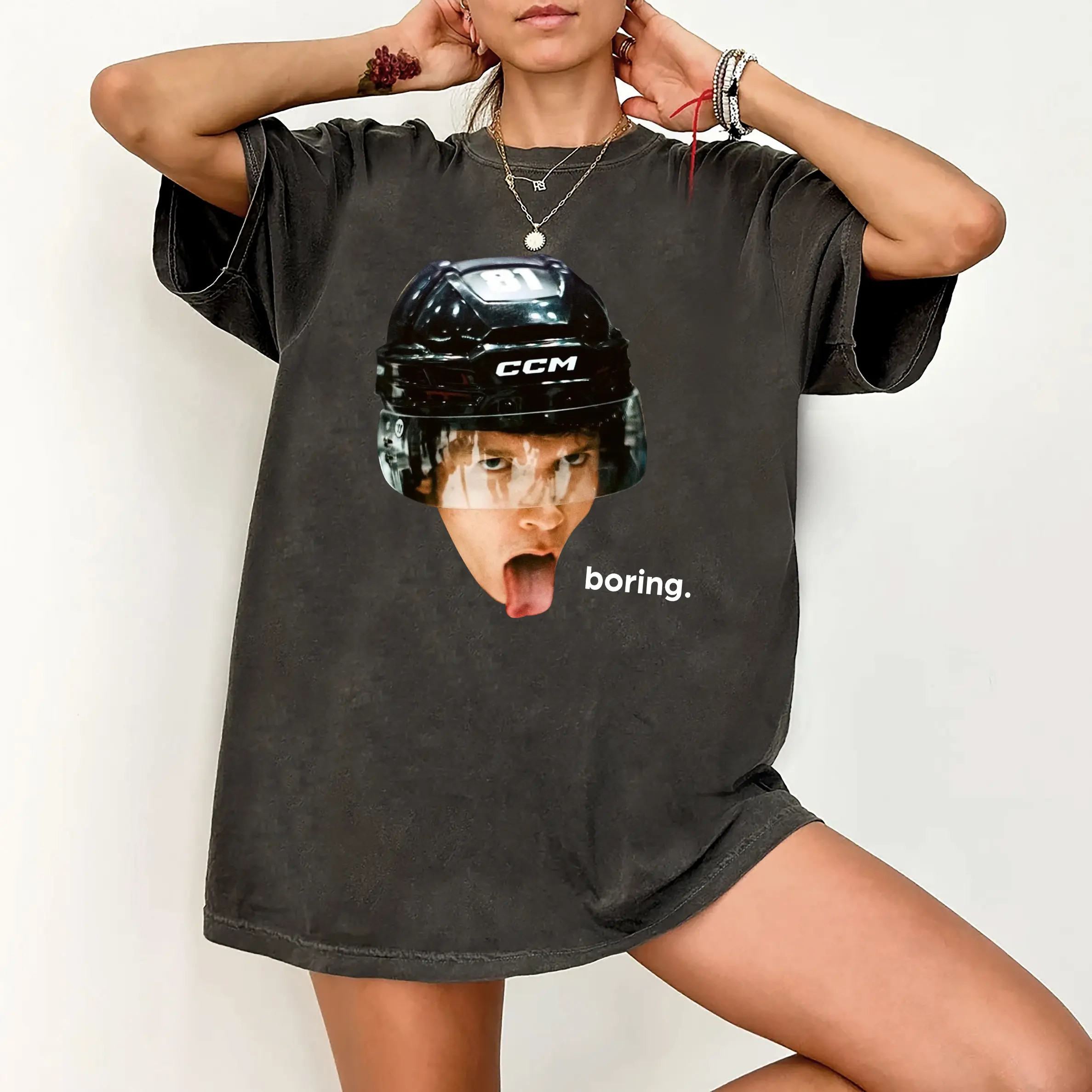 Heated Rivalry Ilya Rozanov Tounge Out Boring Tee | Connor Storrie Shirt