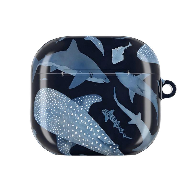 Blue Ocean Whale Shark AirPods Case – Marine Life AirPods Cover for AirPods 4 Airpods 3 AirPods 1st Gen 2nd Gen Airpods Pro 2 AirPods Pro Gen 3 | Under the Sea Ocean Theme, Cute Gift for Ocean Lovers Men Women Him Her | Aesthetic Beach Vibes