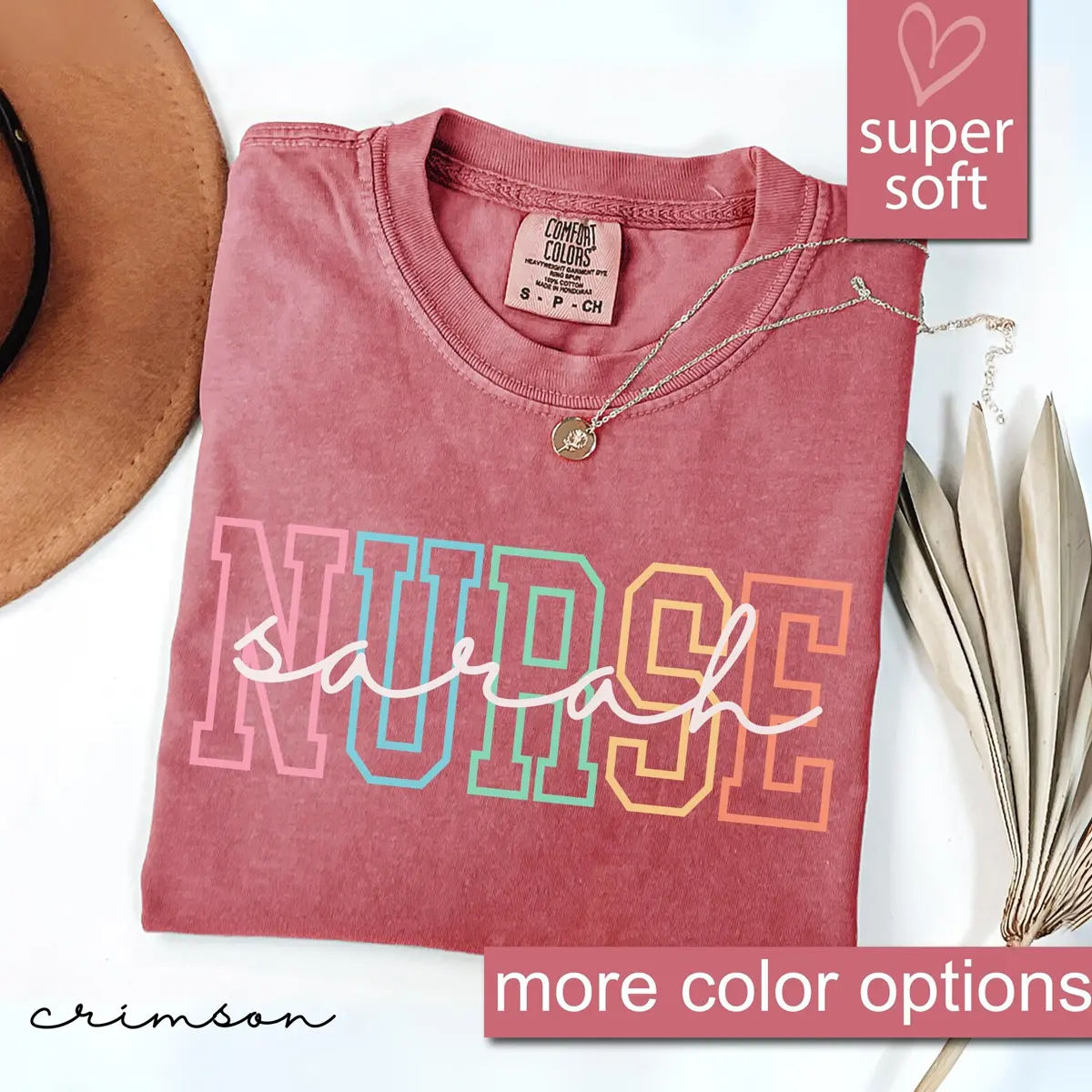 Comfort Colors Nurse Shirt, Custom Name Nurse Shirt, Nurse Shirt, Nursing School Tee, Nurse Tee, Gift For Nurse, ER Nurse Shirts, Cute Nurse Tee Top Womenswear Gift for Her